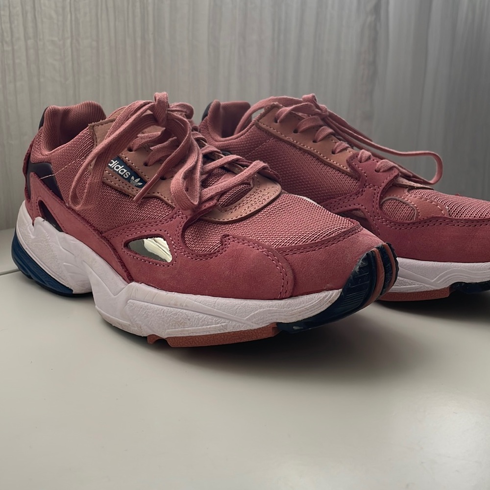Pink & Blue Adidas Falcon | Size 7 | Worn twice